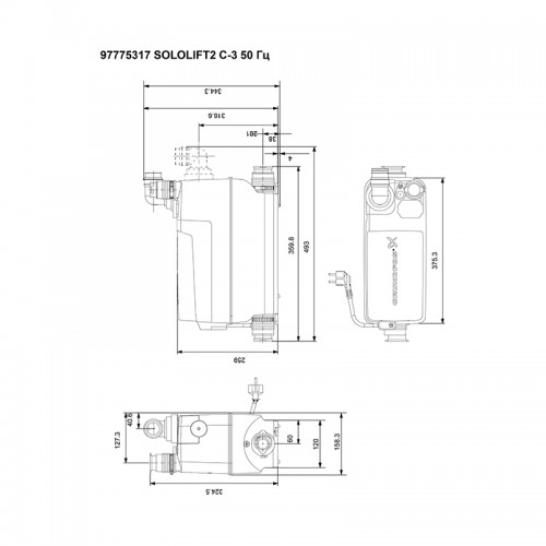 купить установка канализационная Grundfos SOLOLIFT 2 C-3 в Нижнем Новгороде из категории  от производителя Grundfos