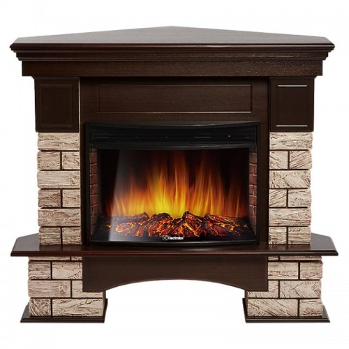 купить портал Firelight Forte Wood 25U (угловой) камень коричневый, шпон темный дуб в Нижнем Новгороде из категории  от производителя Firelight