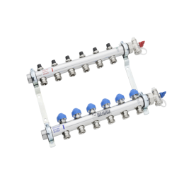 Коллектор распределительный REHAU HKV 1&quot;х3/4&quot;ЕК 11 вых. нерж. сталь без расходомеров