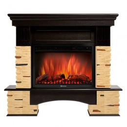 Портал Firelight Pietra Nuovo 25 камень сланец натуральный, шпон темный дуб