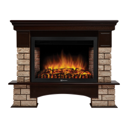 Портал Firelight Forte Wood 30U (угловой) камень коричневый, шпон темный дуб